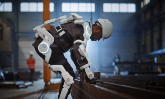 Man Using Exoskeleton